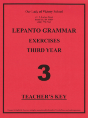 Lepanto Grammar 3 Workbook Teacher Key